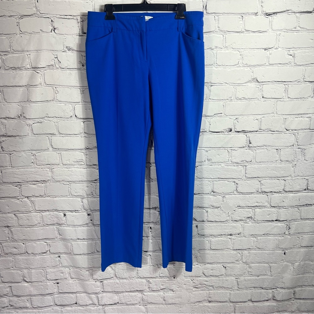 Women's New York & Company Blue Classic Stretch Dress Pants Size 8 (A2)
